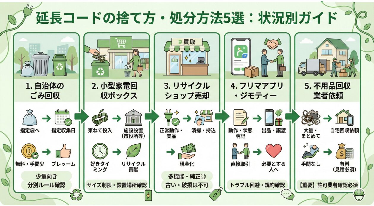 延長コードの捨て方・処分方法5つの選択肢