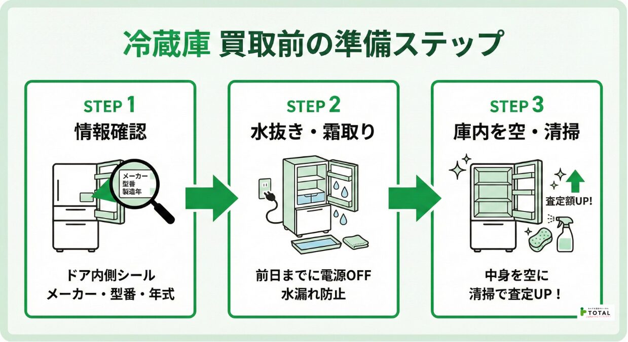 冷蔵庫を売る前にやっておくべき準備