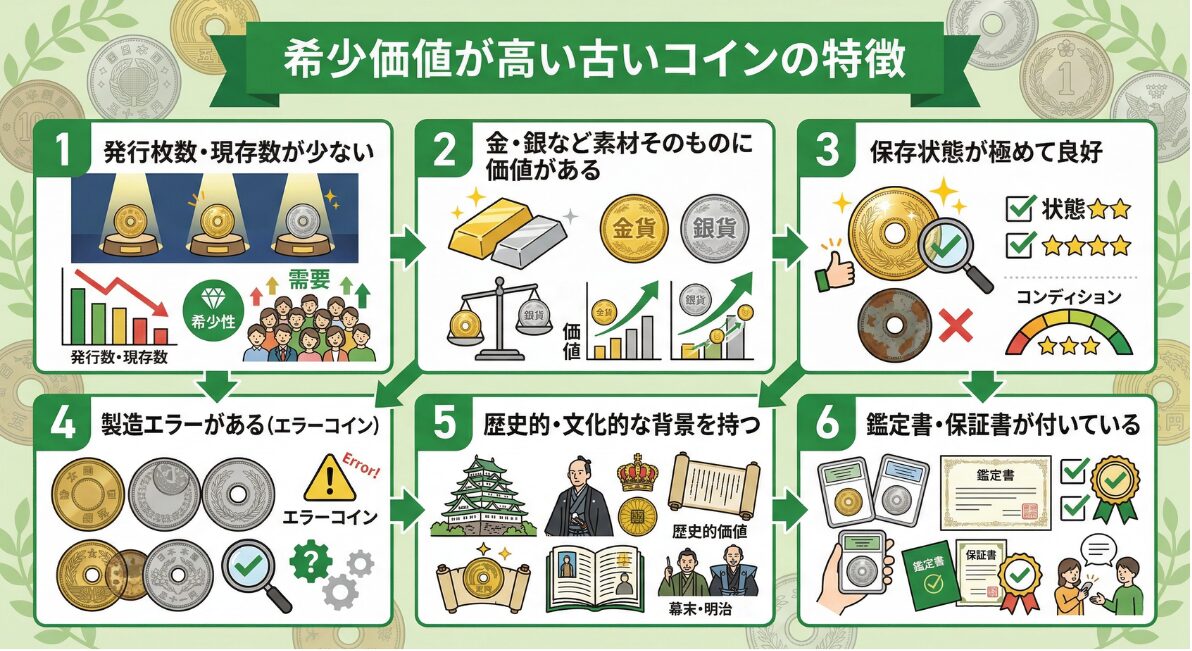 古いコインを高く売る方法