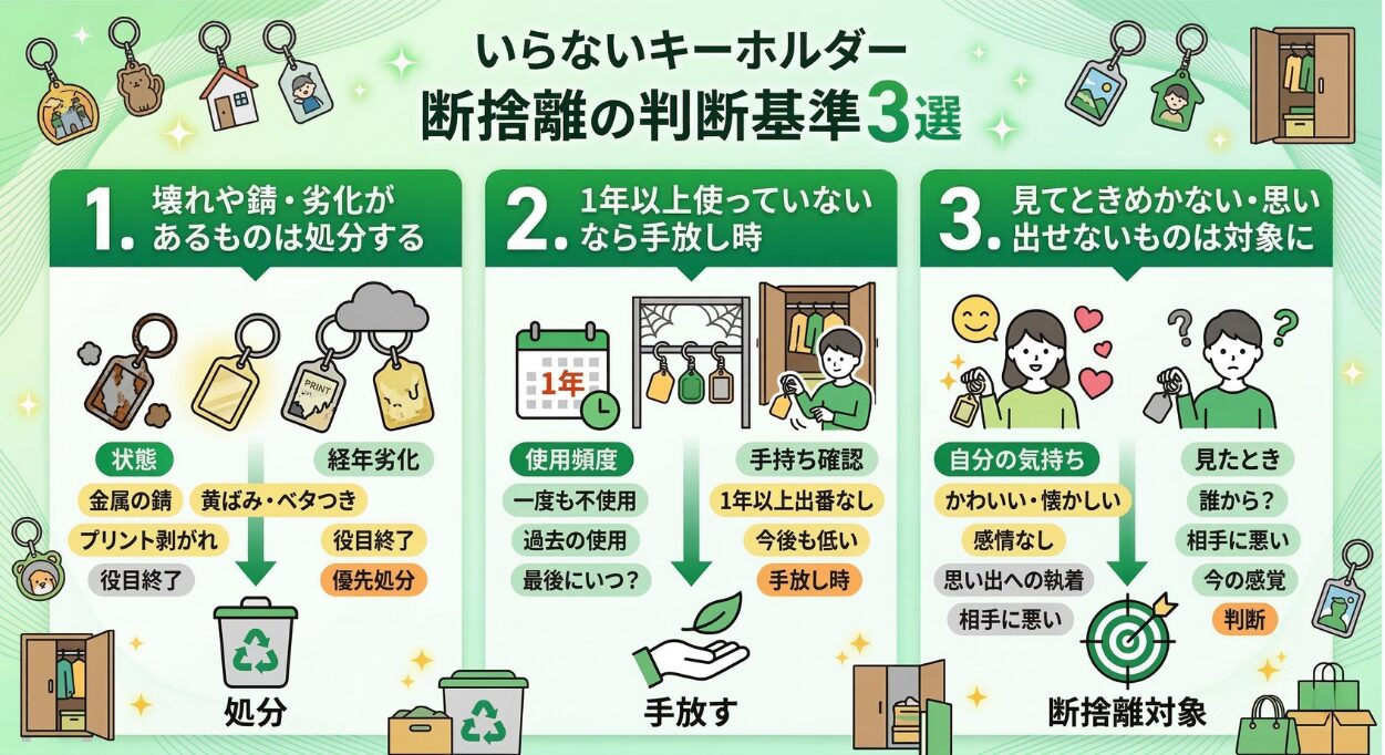 いらないキーホルダーを断捨離する判断基準