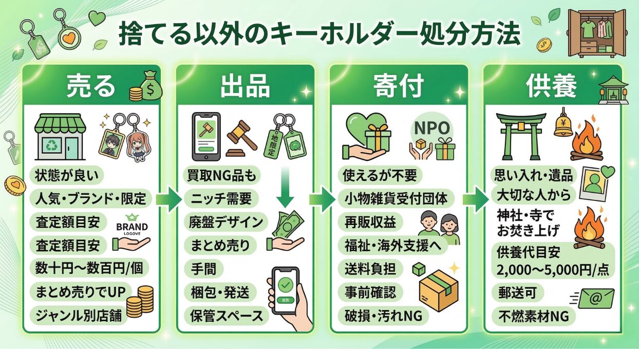 捨てる以外の処分方法｜売る・寄付・お焚き上げ