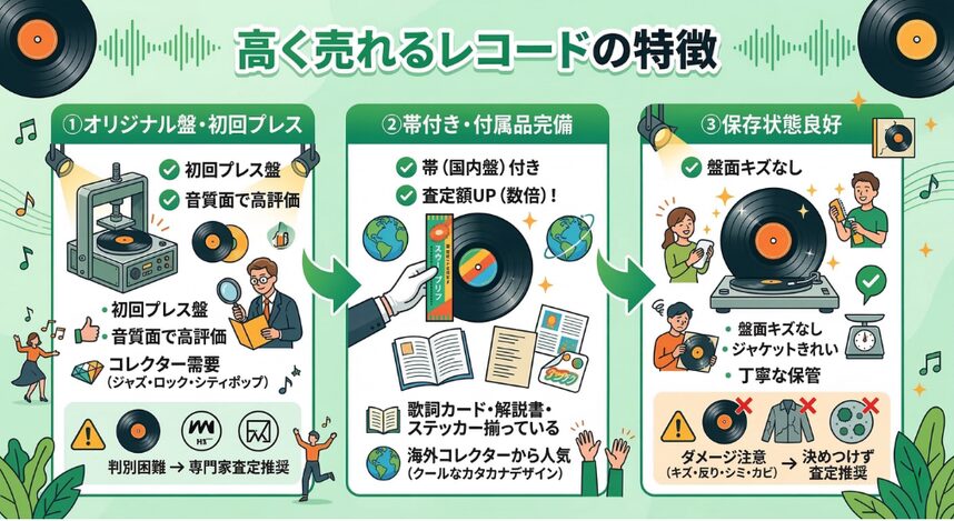 高く売れるレコードの特徴