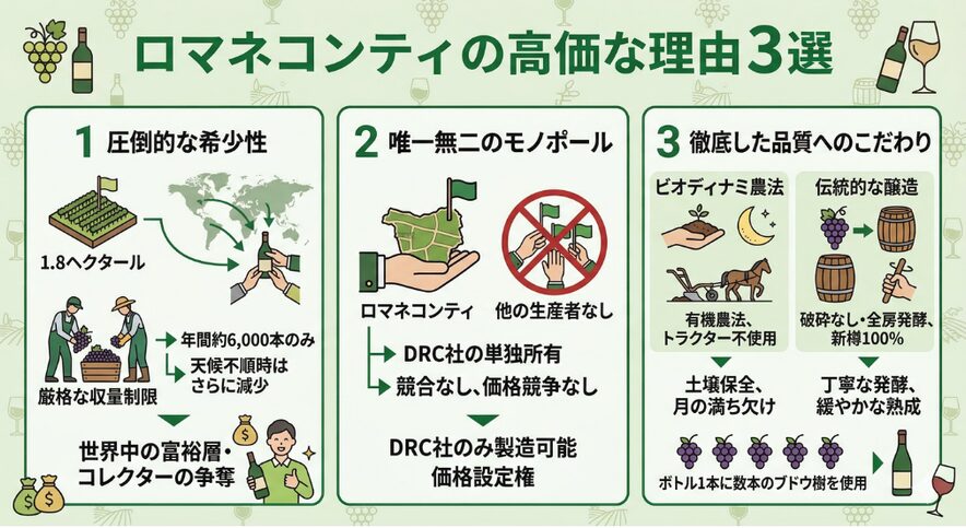 ロマネコンティの値段が高い3つの理由