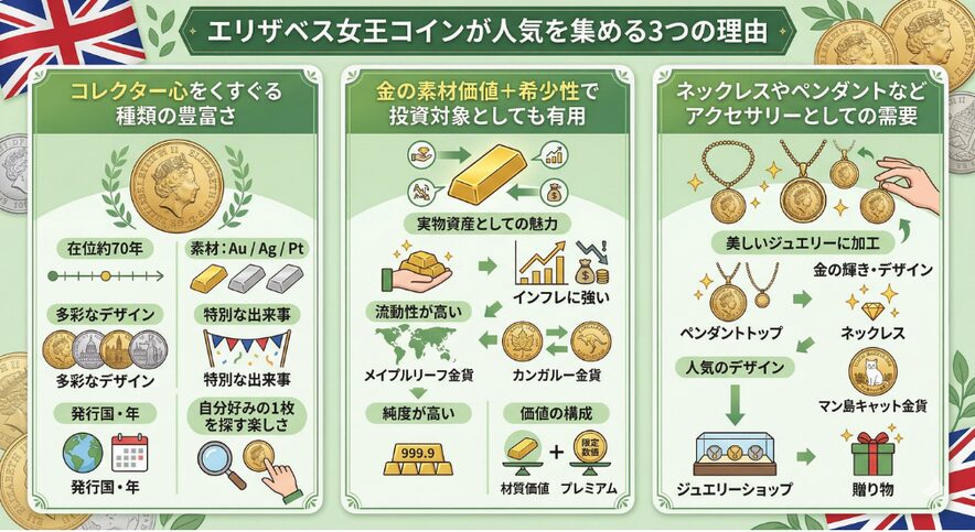 エリザベス女王コインが人気を集める3つの理由