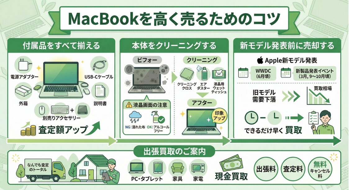 MacBookを高く売るためのコツ