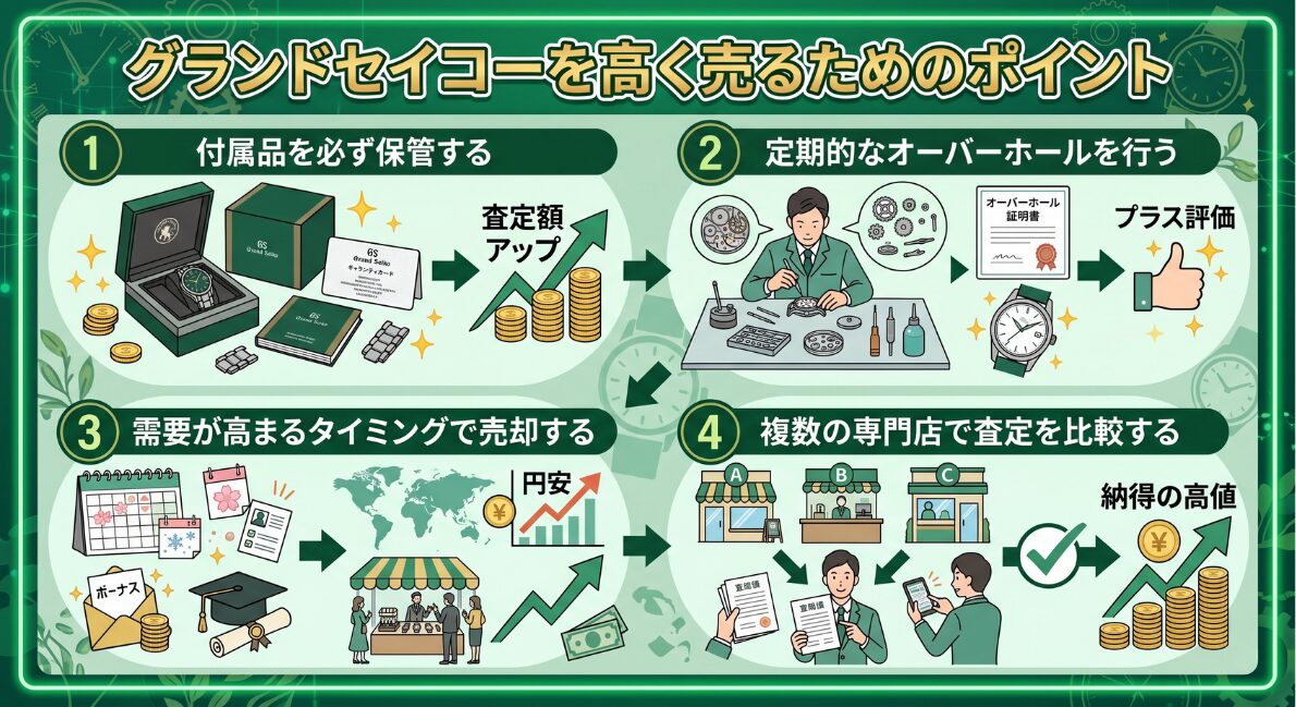 グランドセイコーを少しでも高く売るためのポイント