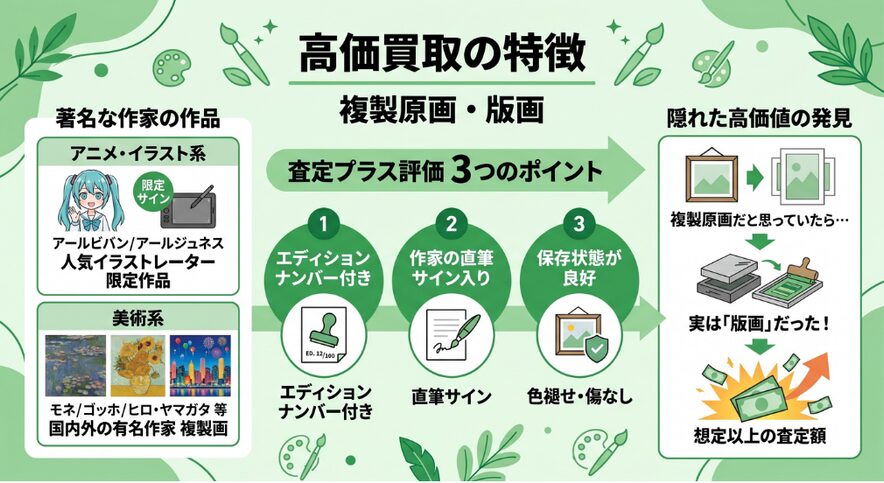 高価買取されやすい複製原画・版画の特徴